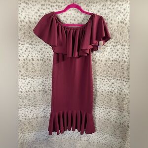LULAROE CICI OFF THE SHOULDER MIDI DRESS